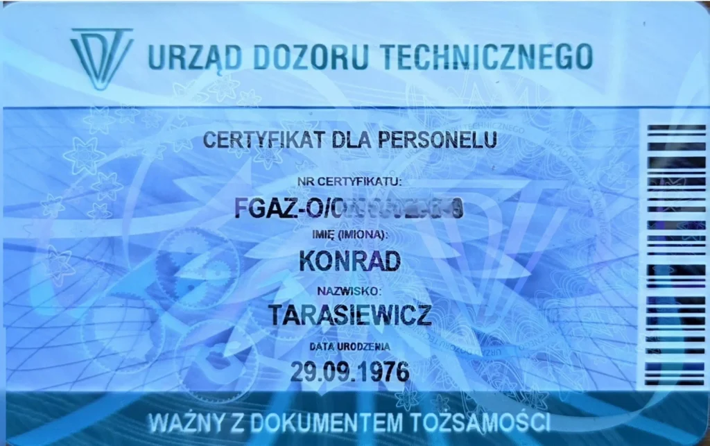Certyfikat F-gaz